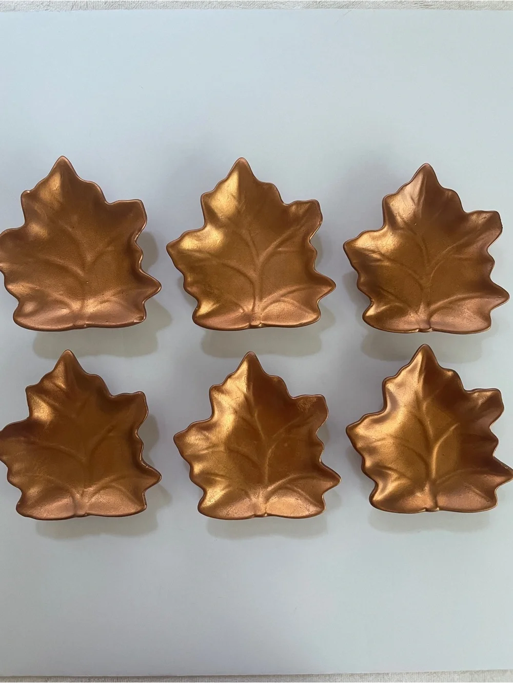 Pier 1 Ceramic Maple Leaf Dishes (Set of 6)